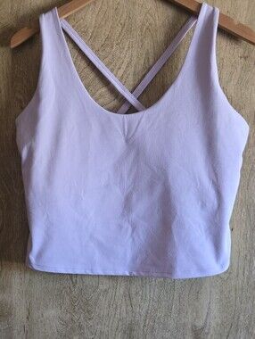 POPSUGAR Light Lilac Cropped Tank Top